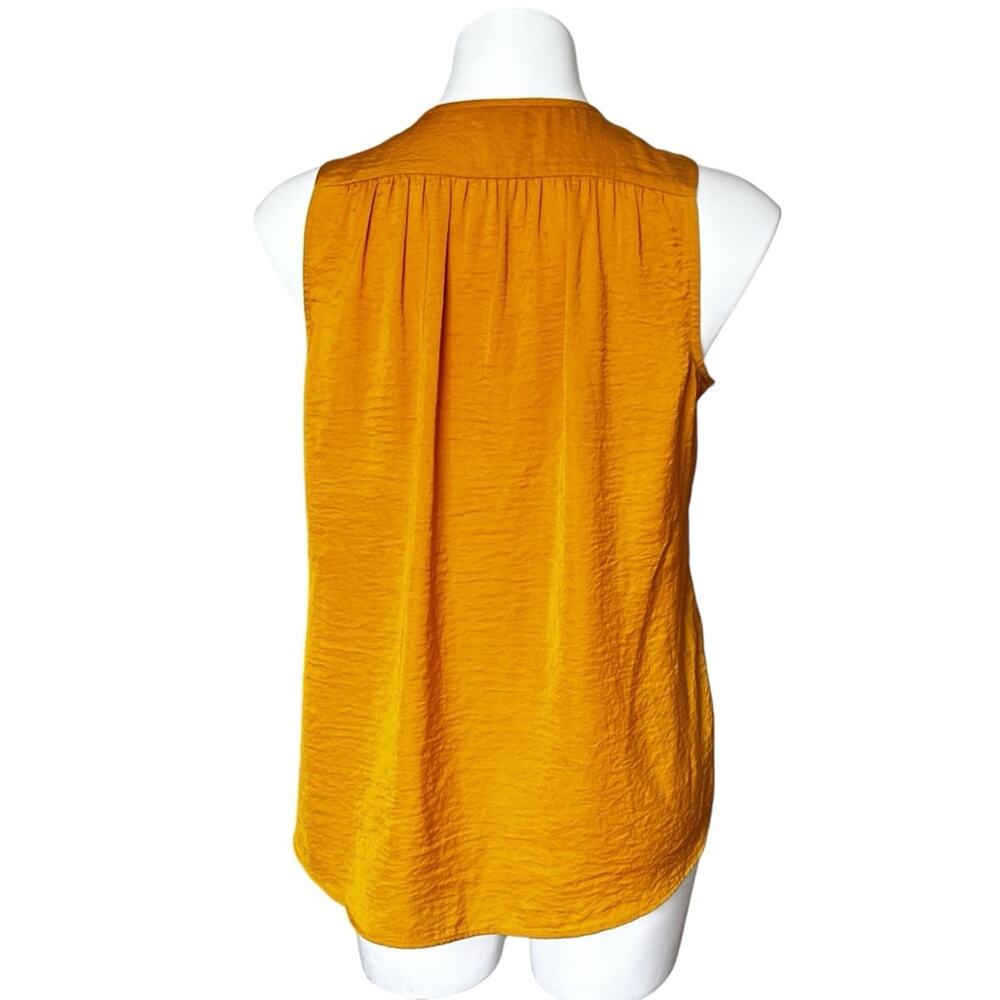 Cabi Sleeveless golden yellow Top tassel tie blouse size small - Picture 3 of 9